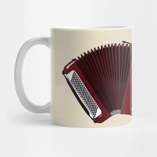 Accordion cartoon illustration Mug